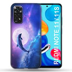 Coque pour Xiaomi Redmi Note 11 / 11S Animal Dauphin Vague