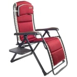 Quest Elite Bordeaux Pro Lightweight Folding Easy Relaxer XL Chair with Side Tab