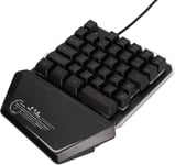 Clavier de Jeu ¿¿ Une Main, Mini Demi-Clavier Portable 35 Touches, 6 Touches Programmables, Clavier M¿¿canique RVB sans Fil avec Repose-Poignet pour PC Gamer