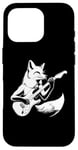 iPhone 16 Pro Fox Playing Electric Guitar Rock Star Guitarist Case