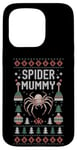 Coque pour iPhone 15 Pro Spider Mummy Ugly Christmas Sweater Motif de vacances drôle