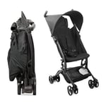 Looping Squizz mini - Poussette Citadine Naissance - Pliage rapide ultra compact, Sac de Transport, Canopy | Black