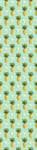 Scenolia Stickers géant papier peint déco ANANAS CURAÇAO 60 x 240 cm | Déco murale Qualité HD