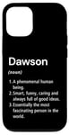 Coque pour iPhone 12/12 Pro Dawson Définition du nom Dictionnaire amusant