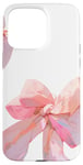 Coque pour iPhone 15 Pro Max Nœud rose au pays des merveilles sur rose pâle