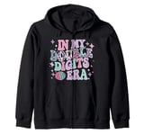 In My Double Digits Era Retro 10 Year Old 10th Birthday Girl Zip Hoodie