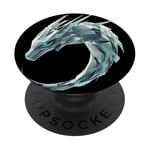 Cyber Tech Dragon Cyberpunk géométrique futuriste PopSockets PopGrip Interchangeable