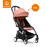 Stokke® Barnvagn YOYO³ black inkl. 6+ Färgklädsel Ginger