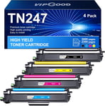 Tn247 Tn 243Cmyk Cartouches De Toner Compatible Pour Brother Tn-247 Tn243 Pour Mfc-L3750Cdw Dcp-L3550Cdw Mfc-L3770Cdw Mfc-L3730Cdn Hl-L3270Cdw Hl-L3230Cdw(Noir Cyan Jaune Magenta,Pack De 4)