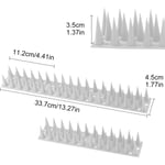 Fågelpiggar, 12 st Anti-duvpiggar 4 Meter 3 Rader Plast An
