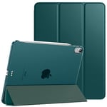 TiMOVO Coque pour iPad Air 11 Pouces M2 2024, iPad Air 6, iPad Air 5/4e Gén (2022/2020), Étui de Protection Magnétique Mince avec Dos Transparent, Étui Sommeil/Réveil Auto, Bleu Vert