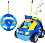 Remote Control Car for Toddlers with Sound and Light, RC Police Car Toys