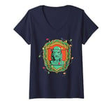 Womens Universal Monsters Creature From The Black Lagoon Christmas V-Neck T-Shirt