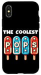 Coque pour iPhone X/XS The Coolest Pops Patriotic, rouge, blanc et bleu