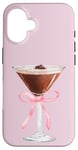 Coque pour iPhone 16 Esthétique Rose Matrini Y2K Coquette Espresso Martini Lover