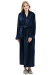 PUTUO Womens Luxury Soft Fleece Dressing Gown Ladies Bathrobe Full Long Fluffy Nightwear Housecoat Robe (ZBU, S/M)