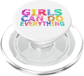 Message positif amusant « Girls Can Do Everything » PopSockets PopGrip pour MagSafe