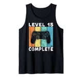 15th Birthday Boys Gaming Level 15 Complete 15 Years Gamer Tank Top