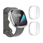 2-PACK Heltäckande Skal Fitbit Sense 2 / Versa 4 Transparent