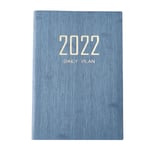 Carnet hebdomadaire avec 12 mois de temps notant l'agenda de planificateur de bloc-notes de 200 pages pour la papeterie Bleu foncé