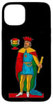 Coque pour iPhone 15 Plus Scorpa/Briscola King of Cups Re di tazze Italian Jeu de cartes