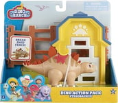 Giochi Preziosi Dino Ranch Brontosaurus Playset Action avec Dinosaure, Le Dinosaure est articulé et Haut Environ 10 cm, comme vu à la télévision, pour Les Enfants à partir de 3 Ans, DNA05400