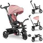 lionelo Haari Tricycle bébé évolutif jusqu'à 25 kg, vélo de Marche vélo pour Les Enfants Plus âgés, siège réversible, Grand Panier Sac, Porte-gobelet, Roue Libre