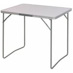 Table de camping pliante en aluminium avec poignée - dimensions env. 80x60x69 cm