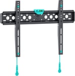 Support Mural TV Fixe pour 43-85 Pouces TV & Ecran, Fixation Murale TV Fixe Poids jusqu'à 68 kg - Accroche TV Mural Fixe avec VESA 75x75 - VESA 600x400/Support Mural TV Extra Plat FM6-B Noir