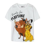 Barn T-shirt med kortärm The Lion King Vit - 3 år