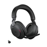 Jabra Evolve2 85 Casque PC Sans Fil avec Station de Charge - Casque Audio Certifié Microsoft Teams Anti-Bruit avec Batterie Longue Durée - Adaptateur Bluetooth USB-C - Noir