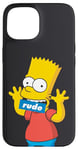 Coque pour iPhone 15 The Simpsons Bart Simpson Bouche grossière Noir