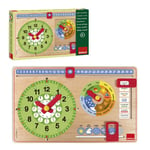 Goula 51316 Jeu éducatif Horloge et Calendrier pour Enfant (en Catalan)