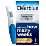 Clearblue Pregnancy Test - Digital with Weeks Indicator, The Only Test That Tells You How Many Weeks, 1 Digital Test, Packaging May Vary