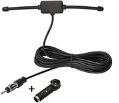 Antenne Fm Antenne Radio Voiture Adaptateur Din Antenne Voiture Autoradio Pare Br Pâte Câble 300Cm Adaptateur Din 41585 Femelle À Iso Pour Fm Radio Voitures Camions Dab Autoradio