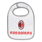 AC Milan Bavoir « Inscription Rouge Noire, Blanc, Taille Unique Bébé garçon