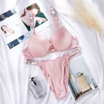 Sexig underkläder Komfort Kvinnor Set Push Up BH Victoria's Secret Underkläder Set Kvinnlig Underkläder Vetement Femme Bönpasta pulver Bean paste powder 75B