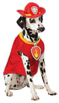 Paw Patrol Marshall The Fire Dog Pet Fancy Dress Costume Small