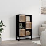 Buffet,Bahut, Meuble de Rangement haut noir 70x35x125 cm bois d'ingénierie CFW487921