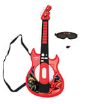 Lexibook Miraculous Guitare électronique lumineuse avec micro, lunettes avec microphone, mélodies, 2 modes de jeu, prise pour MP3, noir/rouge, K260MI