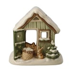 Goebel Figurine de cabane de Jardin enneigée – Forêt d'hiver de Noël