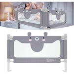 Barrière de lit Barrière de lit Réglable en hauteur 150 cm Protection anti-chute Pour bébé et enfant Hengmei