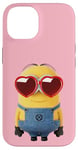 Coque pour iPhone 14 Minions Cute Bob In Love Heart Shaped Glasses Portrait