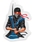 1 st Ninja med Katana - Fönsterdekoration 14x20 cm - Ninjafest