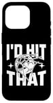 Coque pour iPhone 16 Pro Funny Soccer "I'd Hit That" Ball Game Cheeky Adult Humor Tee