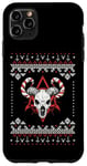 Coque pour iPhone 11 Pro Max Eerie Baphomet Pull de Noël gothique en corne de canne à sucre d'orge