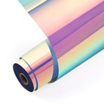 LOKLIK Rouleau Violet de Vinyle Permanent Adhésif HolographiqueTissus Textiles 1 pc 30.5 x 180 cm, SG-JST-0783-US-L-B2B, Standard