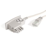 COXBOX Câble DSL Fritzbox, Speedport, Easybox - Câble TAE RJ45 blanc - Câble routeur VDSL ADSL avec signature galvanique pour une protection efficace contre les interférences