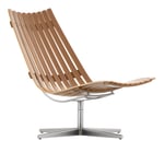 Fjordfiesta - Scandia Nett Swivel Natural Oak Veneer / Satin Chrome - Lenestoler - Hans Brattrud - Tre farget - Metall/Tre