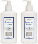 2 x Nuage Moisturising Aqueous Cream Lotion Pump Dispenser 250ml